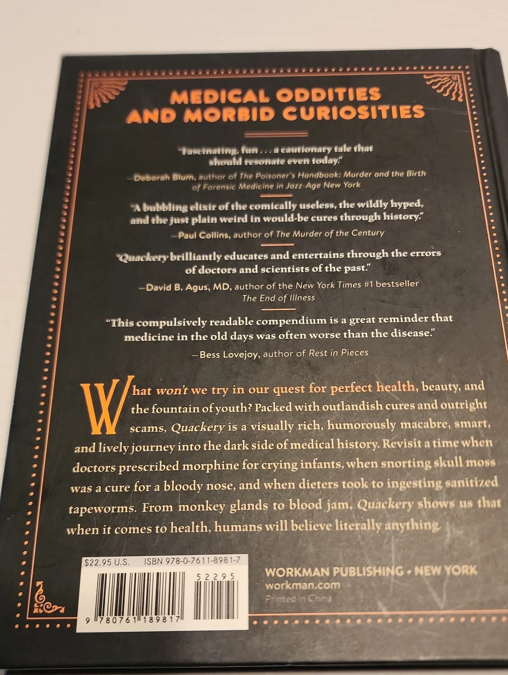 Quackery: A Brief History - Worst Ways To Cure Everything⁸ Black Orange Hardback